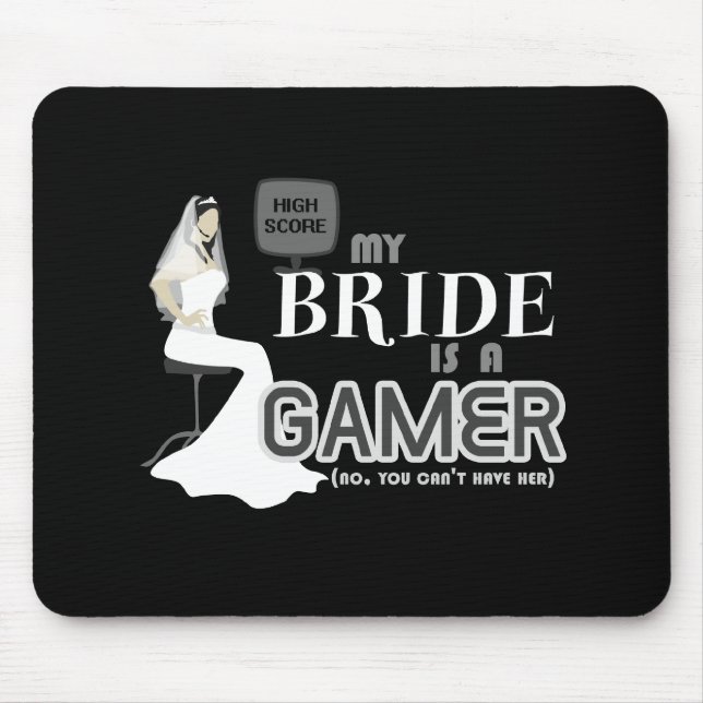 Video Game Bride & Wedding Mouse Mat (Front)