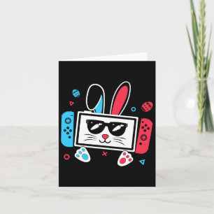 Video Game Bunny Eggs Costume Easter Day Boy Kids Card