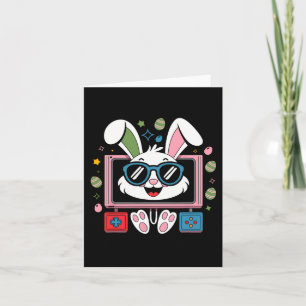 Video Game Bunny Eggs Costume Easter Day Boy Kids Card