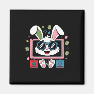 Video Game Bunny Eggs Costume Easter Day Boy Kids Magnet