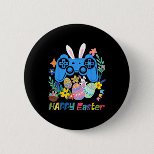 Video Game Bunny Eggs Costume Easter Day Boys Kids 6 Cm Round Badge