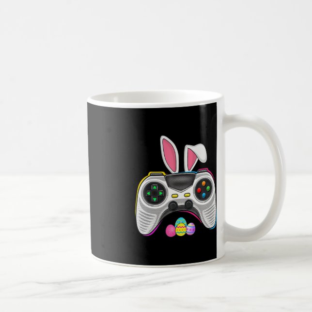 Video Game Bunny Eggs Costume Easter Day Boys Kids Coffee Mug (Right)