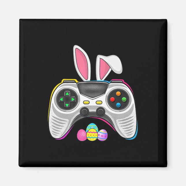 Video Game Bunny Eggs Costume Easter Day Boys Kids Magnet (Front)