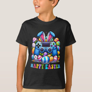 Video Game Bunny Eggs Costume Easter Day Boys Kids T-Shirt