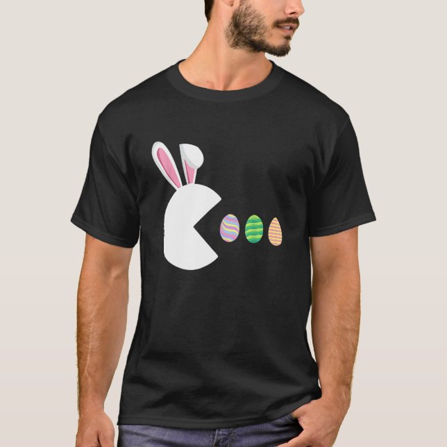 Video Game Bunny Eggs Funny Easter Gamer Kid Boys  T-Shirt (Front)