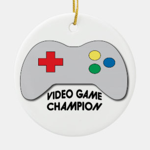 Video Game Champion Ceramic Tree Decoration