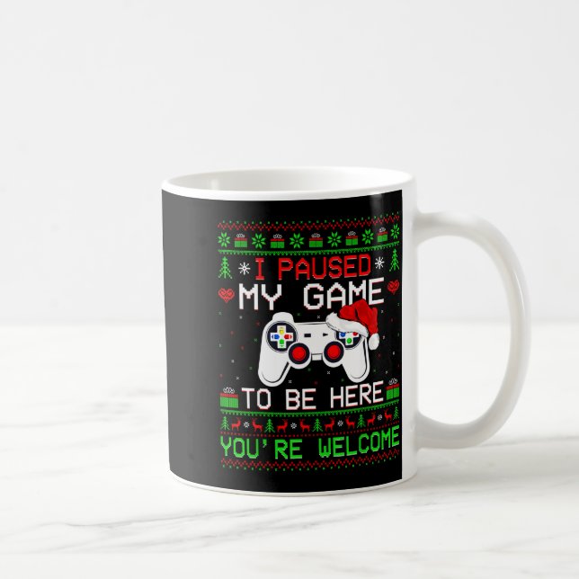 Video Game Christmas Ugly Sweater Funny Gamer Gami Coffee Mug (Right)