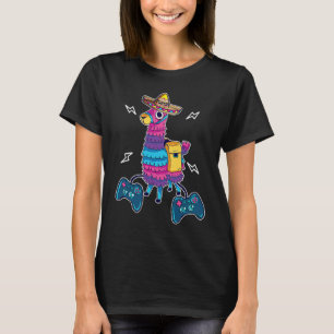 Video Game Cinco de Mayo Llama Pinata and Game Con T-Shirt