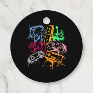 Video Game Console Controllers Retro 80's 90's Arc Favour Tags