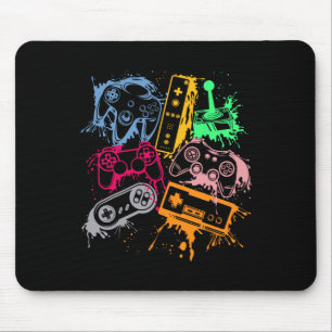 Video Game Console Controllers Retro 80's 90's Arc Mouse Mat