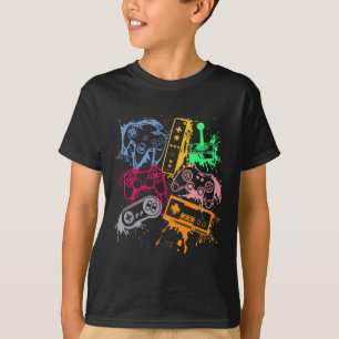 Video Game Console Controllers Retro 80's 90's Arc T-Shirt