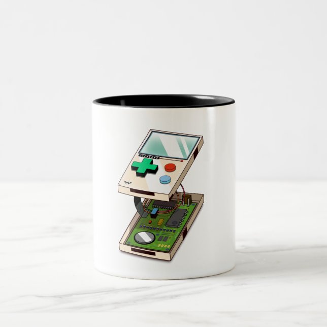 Video game console pattern. Two-Tone coffee mug (Center)
