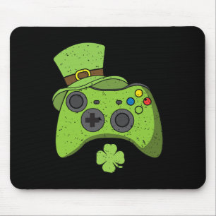 Video Game Console St Patricks Day Kids Gamers Mouse Mat