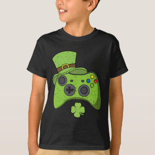 Video Game Console St Patricks Day Kids Gamers T-Shirt