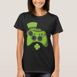 Video Game Console St Patricks Day Kids Gamers T-Shirt