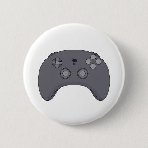 Video Game Controller 6 Cm Round Badge