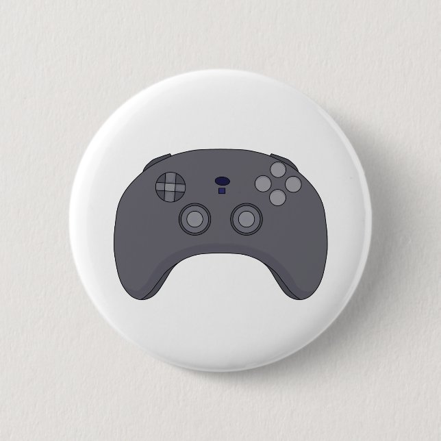 Video Game Controller 6 Cm Round Badge (Front)