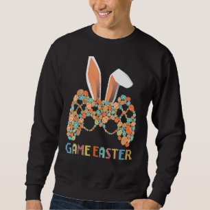 Video Game Controller Bunny Gamer Boys Mens Happy Sweatshirt