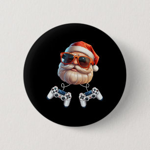 Video Game Controller Christmas Gamer Gaming Enthu 6 Cm Round Badge