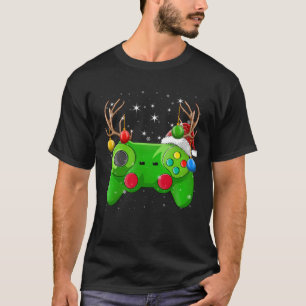 Video Game Controller Christmas Lights Gamer T-Shirt