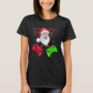 Video Game Controller Christmas Santa Claus Gamer T-Shirt
