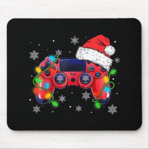 Video Game Controller Christmas Santa Hat Gamer Bo Mouse Mat