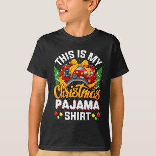 Video Game Controller Christmas Santa Hat Gamer Bo T-Shirt