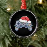 Video Game Controller Christmas Santa Hat Gamer Metal Tree Decoration<br><div class="desc">Video Game Controller Christmas Santa Hat Gamer</div>