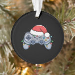 Video Game Controller Christmas Santa Hat Gamer Ornament<br><div class="desc">Video Game Controller Christmas Santa Hat Gamer</div>