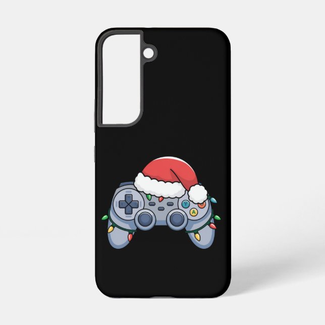 Video Game Controller Christmas Santa Hat Gamer Samsung Galaxy S22 Case (Back)