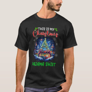 Video Game Controller Christmas Tree Lights Gamer T-Shirt