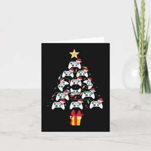 Video Game Controller Christmas Tree Xmas Boy Men  Card
