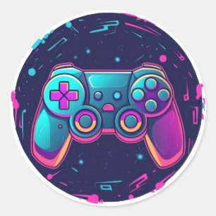 Video Game Controller  Classic Round Sticker