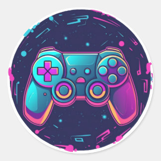 Video Game Controller  Classic Round Sticker