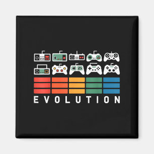 Video Game Controller Evolution 80s 90s Retro Gami Magnet