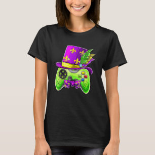 Video Game Controller Gamer E Sports Mardi Gras Bo T-Shirt