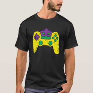 Video Game Controller Gamer E-Sports Mardi Gras Bo T-Shirt