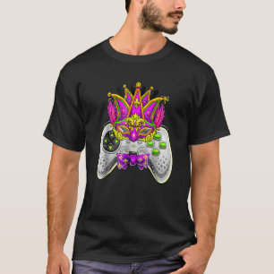 Video Game Controller Gamer E Sports Mardi Gras Ca T-Shirt