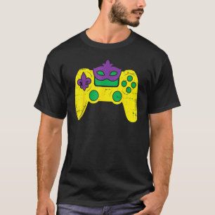 Video Game Controller Gamer E-Sports Mardi Gras Ca T-Shirt