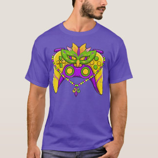 Video Game Controller Gamer Mardi Gras Boys Mens T T-Shirt