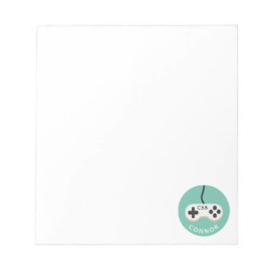 Video Game Controller Gamer Monogram Kids Notepad