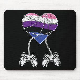 Video-game Controller Gender-fluid Pride Gaming Lg Mouse Mat