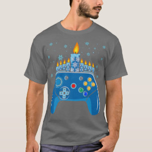 Video Game Controller Hanukkah Menorah Candles T-Shirt