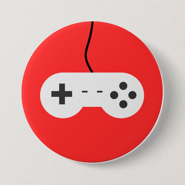 Video Game Controller Icon 7.5 Cm Round Badge (Front)