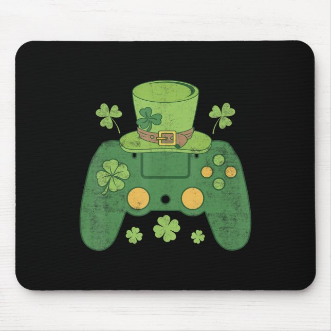Video Game Controller Irish Gamer Boys Happy St Pa Mouse Mat (Front)
