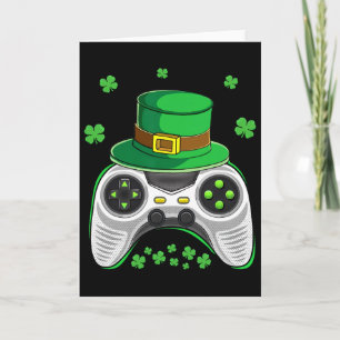 Video Game Controller Irish Gamer Boys St Patricks Card