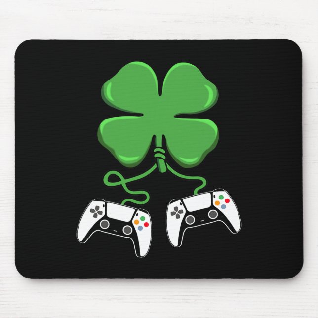 Video Game Controller Irish Gamer Boys St Patricks Mouse Mat (Front)