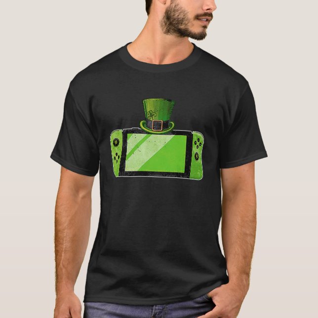 Video Game Controller Irish Gamer Boys St Patricks T-Shirt (Front)