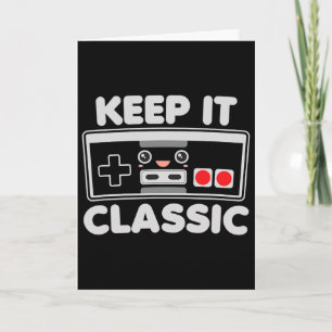 Video Game Controller Keep It Clic Humour 80s Retr Card