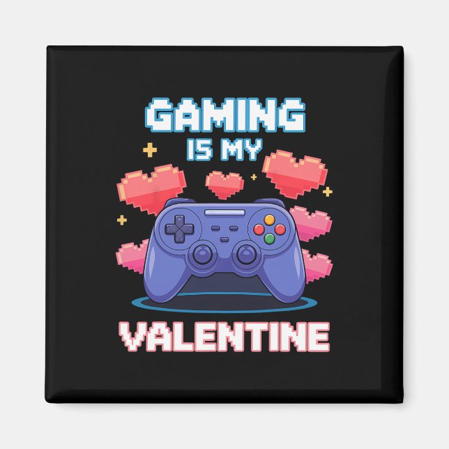 Video Game Controller Pixel Hearts For Valentine's Magnet (Front)